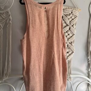 Reiss Maude Dusty Rose High Neck Keyhole Back Knit Tank Top Small HS 55.4.130.03